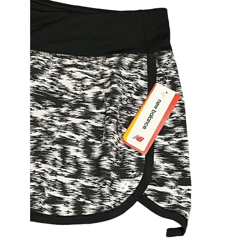 New Balance Impact 3" Shorts Size XL White Black Brief Lined Wicking‎ Fabric NWT - Picture 3 of 16